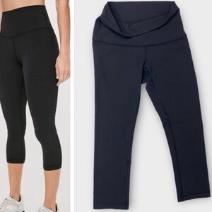 Lululemon Align High-Rise Yoga Crop 23" Leggings Size 6 Black Granite